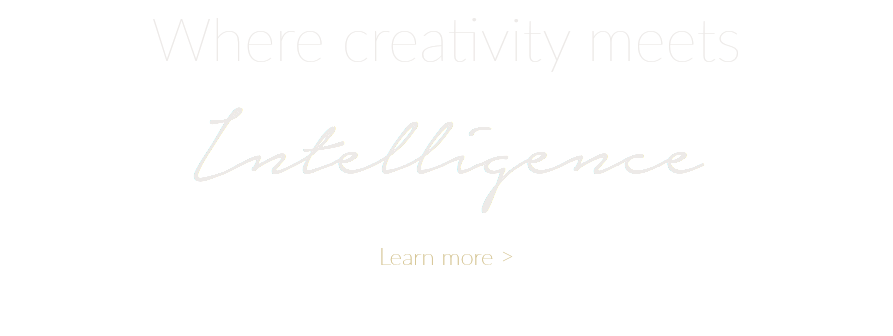 Where creativity meets Intelligence Learn more >